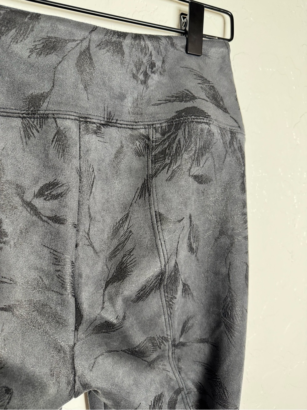 WHBM White House Black Market Gray Suede Inkling Foil Runway Leggings - Picture 15 of 16